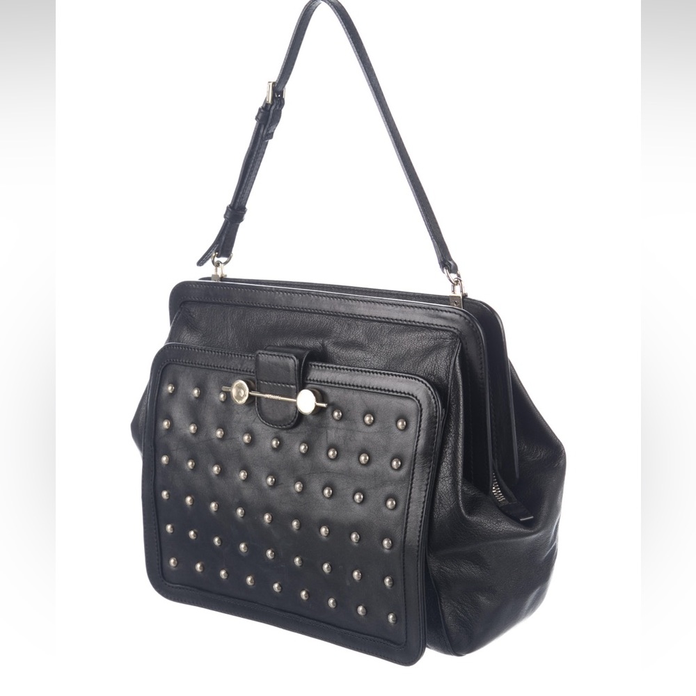 Jason Wu Black Leather Studded Shoulder Bag